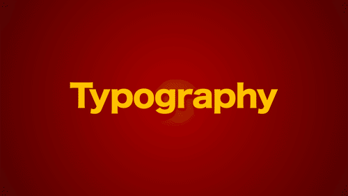 a gif that says typography